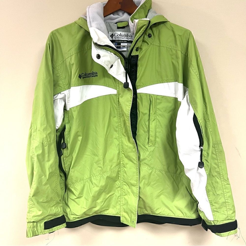 Columbia green interchange jacket.  Size L
